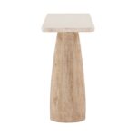 60 Oval White Marble Top with Whitewash Modern Base Console Table
