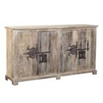 4 Door 76 Sideboard in Bleached White
