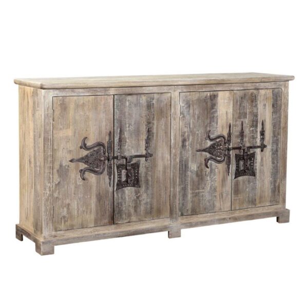 4 Door 76 Sideboard in Bleached White